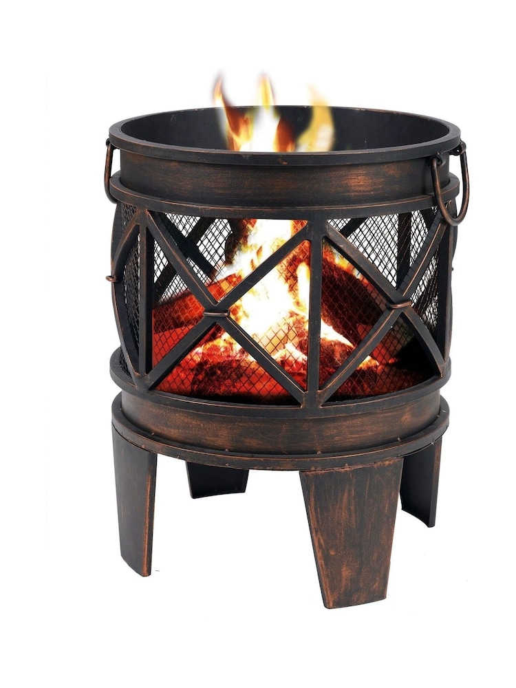 Tepro Bronze Garden Gracewood Log Outdoor Burning Firebasket - Image 2 of 4