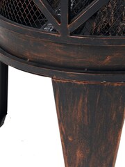 Tepro Bronze Garden Gracewood Log Outdoor Burning Firebasket - Image 4 of 4
