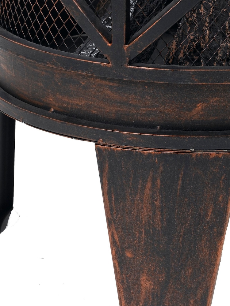 Tepro Bronze Garden Gracewood Log Outdoor Burning Firebasket - Image 4 of 4