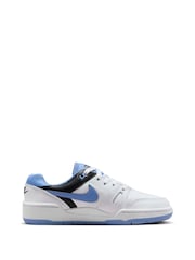 Nike White/Blue Youth Full Force Low-Top Trainers - Image 1 of 4