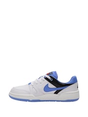 Nike White/Blue Youth Full Force Low-Top Trainers - Image 2 of 4