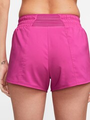 Nike Fushsia Pink Dri-FIT One Swoosh Mid Rise Running Shorts - Image 2 of 4