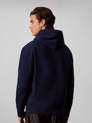 Calvin Klein Blue Premium Terry Denim Logo Hoodie - Image 2 of 6