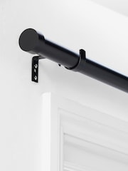 Black Stud Finial Extendable 35mm Curtain Pole Kit - Image 1 of 7