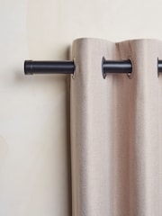 Black Stud Finial Extendable 35mm Curtain Pole Kit - Image 3 of 7
