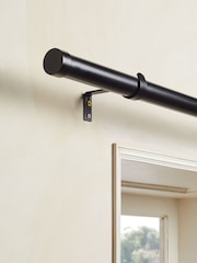 Black Stud Finial Extendable 35mm Curtain Pole Kit - Image 5 of 7