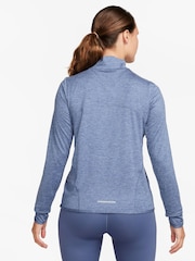 Nike Blue Dri-FIT Swift Element UV Half Zip Running Top - Image 2 of 6