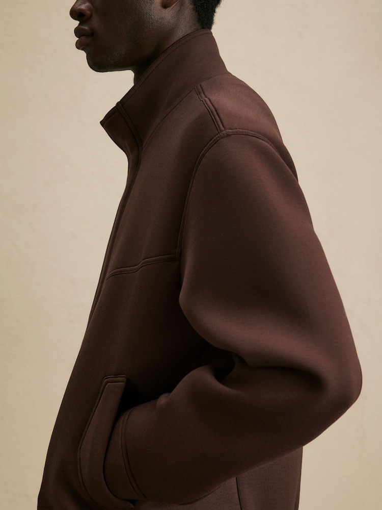 River Island Brown Premium Funnel Neck Jacket - Image 4 of 4