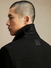 River Island Black Asymmetric Single Breasted Peacoat - Image 3 of 4