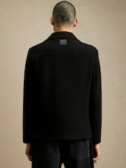 River Island Black Asymmetric Single Breasted Peacoat - Image 4 of 4