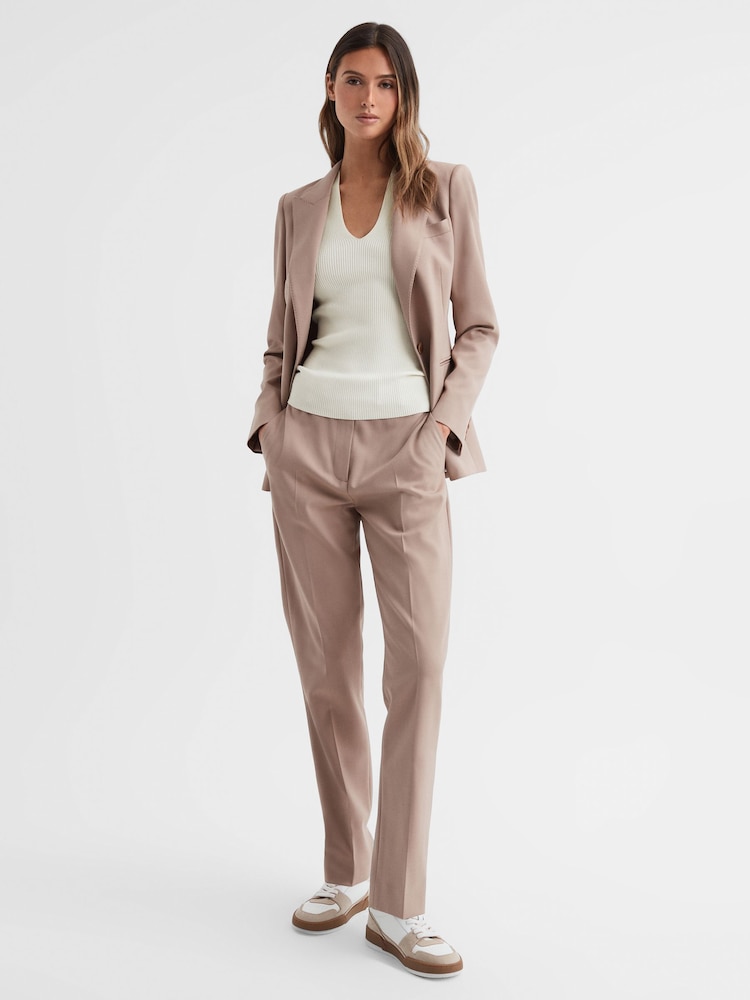 Reiss White Nina Fitted Double Strap Knit Vest - Image 4 of 5