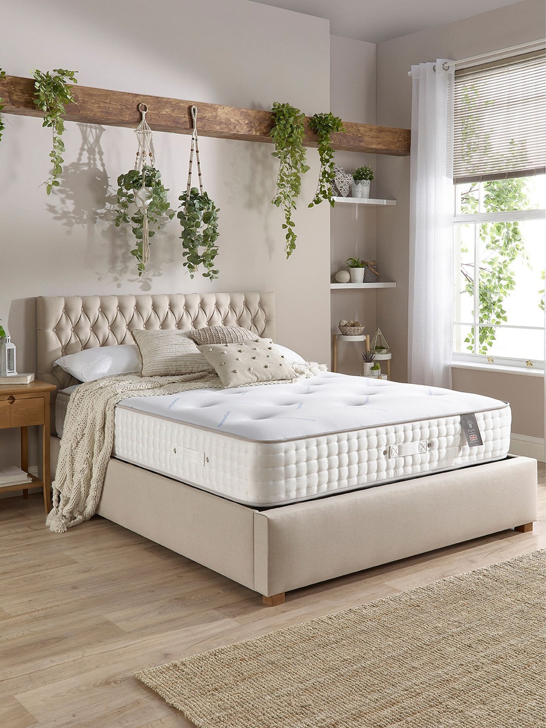 Aspire Cloudrest Pocket Hybrid Euro Top Mattress Medium Comfort 23Cm - White / Superking - Image 2