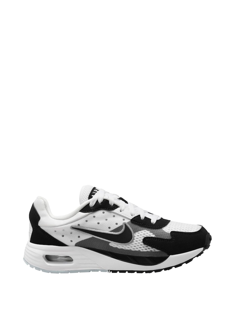 Nike White/Black Youth Air Max Solo Trainers - Image 1 of 4