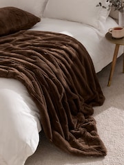 Paoletti Brown Empress Faux Fur Throw - Image 1 of 3