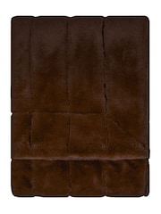 Paoletti Brown Empress Faux Fur Throw - Image 2 of 3