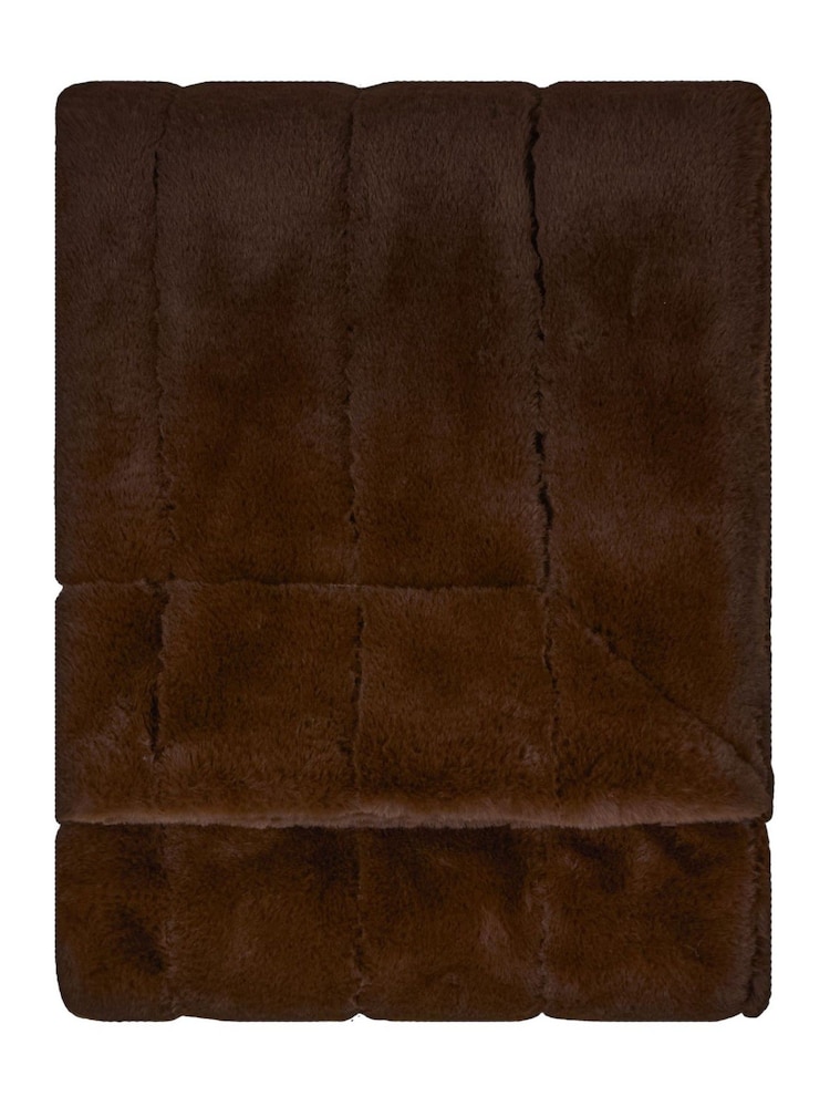 Paoletti Brown Empress Faux Fur Throw - Image 2 of 3 Paoletti Brown Empress Faux Fur Throw - Image 2 of 3