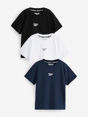 Reebok Junior Logo 100% Cotton T-Shirts 3 Pack - Image 1 of 6