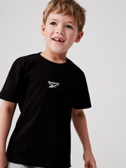 Reebok Junior Logo 100% Cotton T-Shirts 3 Pack - Image 5 of 6