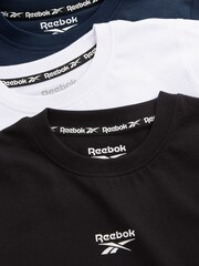 Reebok Junior Logo 100% Cotton T-Shirts 3 Pack - Image 6 of 6