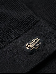 Чорний - Superdry Текстурована трикотажна джемпер екіпажу - Image 4 of 6