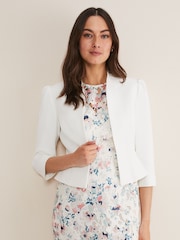 Phase Eight Cream Isabella Bow Jacket - Image 1 of 7