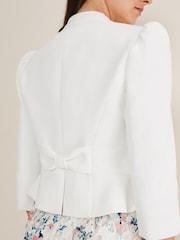 Phase Eight Cream Isabella Bow Jacket - Image 3 of 7