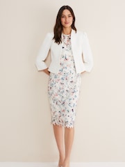 Phase Eight Cream Isabella Bow Jacket - Image 4 of 7