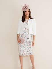 Phase Eight Cream Isabella Bow Jacket - Image 5 of 7