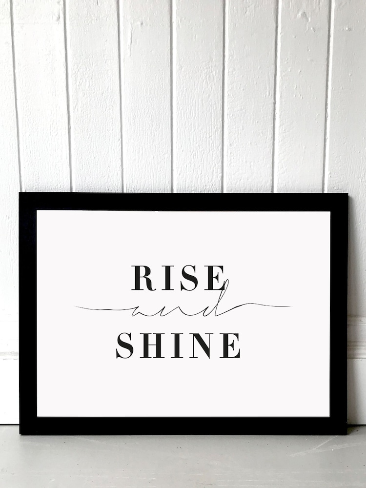 Black Rise And Shine by Honeymoon Hotel Framed Print - Image 1 of 4