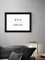Black Rise And Shine by Honeymoon Hotel Framed Print - Image 3 of 4
