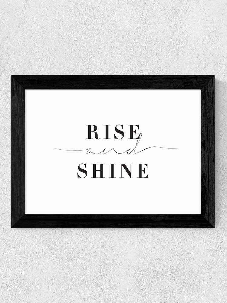 Black Rise And Shine by Honeymoon Hotel Framed Print - Image 4 of 4