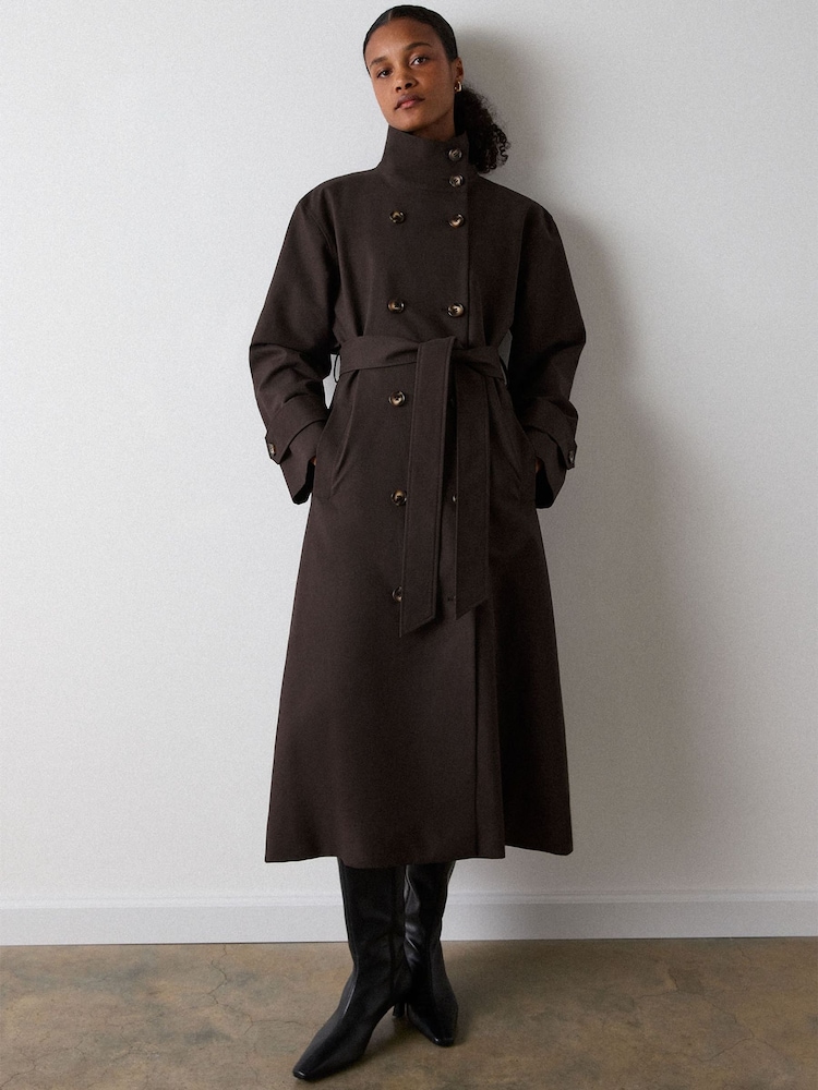 Whistles Petite Funnel Neck Trench Coat - صورة 1 من 5
