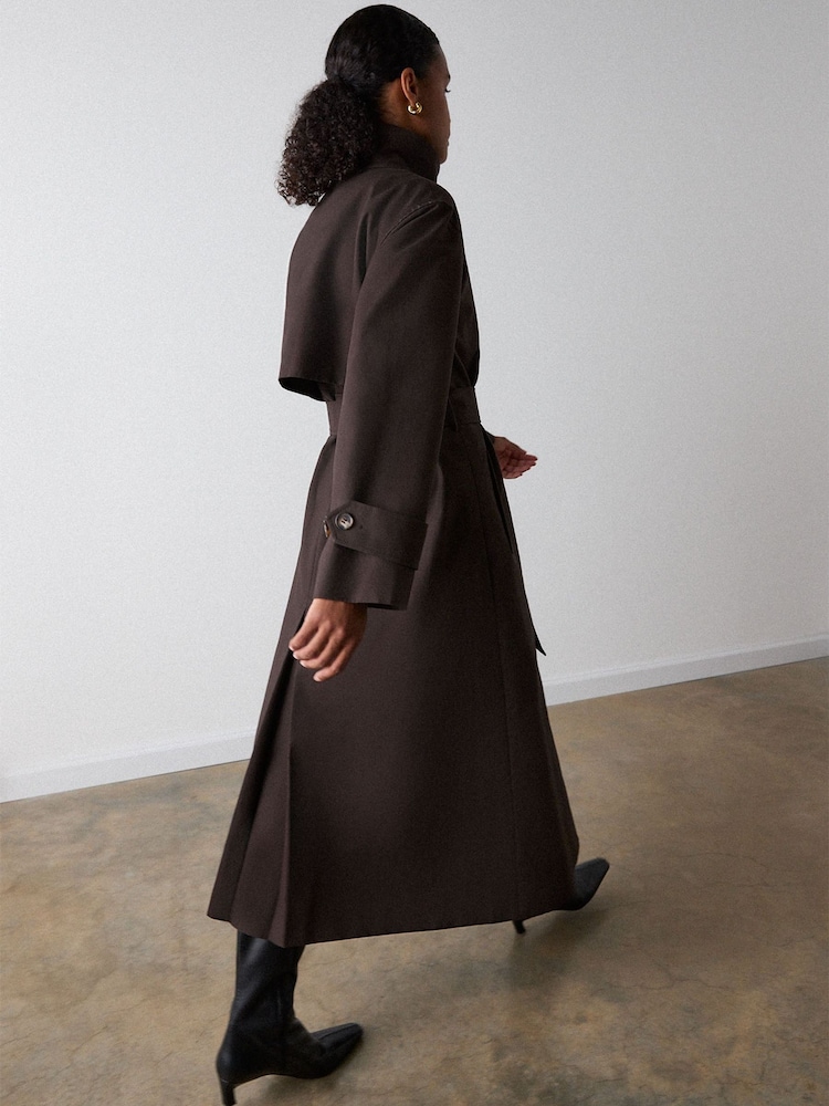 Whistles Petite Funnel Neck Trench Coat - صورة 2 من 5