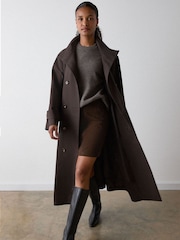 Whistles Petite Funnel Neck Trench Coat - صورة 3 من 5