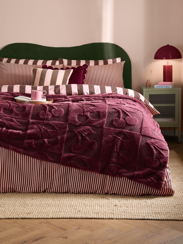 Furn Morello Fur Boucle Check Throw - Image 1 of 3 Furn Morello Fur Boucle Check Throw - Image 1 of 3