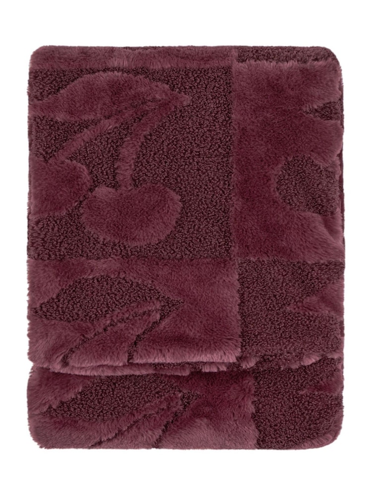 Furn Morello Fur Boucle Check Throw - Image 2 of 3 Furn Morello Fur Boucle Check Throw - Image 2 of 3