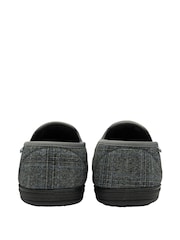 Dunlop Grey Mens Twin Gusset Full Slippers - Image 3 of 4