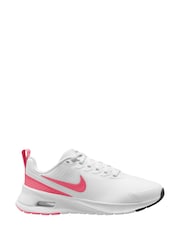 Nike White/Pink Air Max Nuaxis Trainers - Image 1 of 4