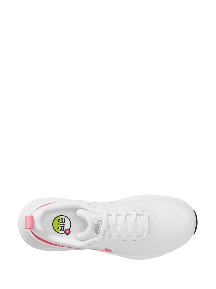 Nike White/Pink Air Max Nuaxis Trainers - Image 3 of 4