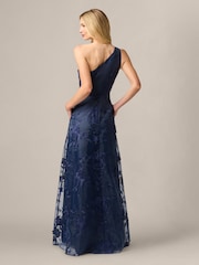 Adrianna Papell Blue Embroidered Ruffle Dress - Image 2 of 6