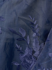 Adrianna Papell Blue Embroidered Ruffle Dress - Image 6 of 6