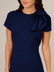 Adrianna Papell Blue Ruffle Bodice Midi Dress - Image 5 of 6