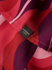 Superdry Pink Studios Mock Neck Mini Dress - Image 7 of 7