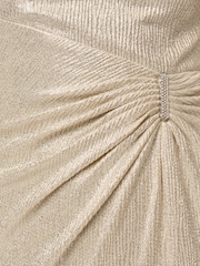 Adrianna Papell Gold Draped Waist Gown - Image 3 of 6