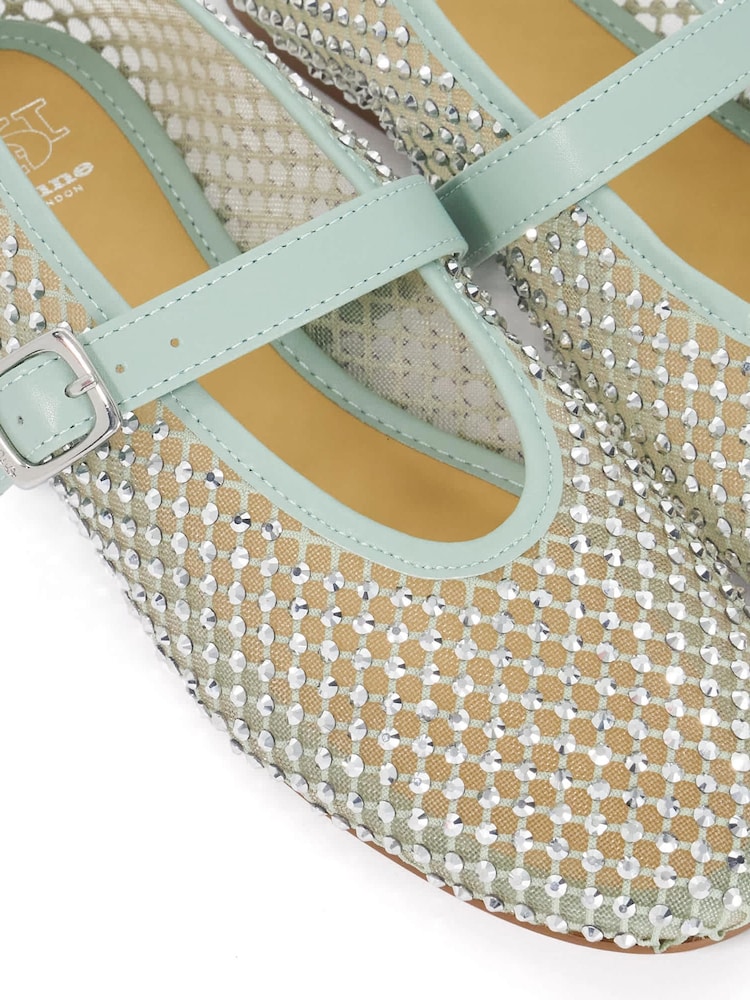 Dune London Green Haislee Mary Janes - Image 6 of 6 Dune London Green Haislee Mary Janes - Image 6 of 6