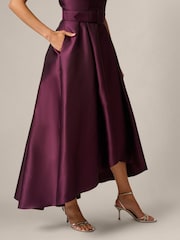 Adrianna Papell Purple Mikado High Low Dress - Image 6 of 6