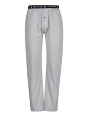 GANT Light Grey Melange Shield Pyjama 100% Cotton Joggers - Image 5 of 6