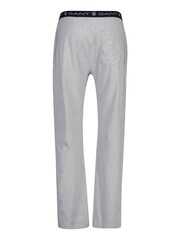 GANT Light Grey Melange Shield Pyjama 100% Cotton Joggers - Image 6 of 6