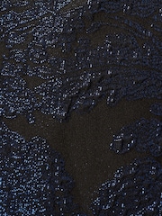 Adrianna Papell Blue A-Line Jacquard Dress - Image 6 of 6
