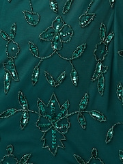 Adrianna Papell Green Studio Bead Mesh Long Dress - Image 6 of 6